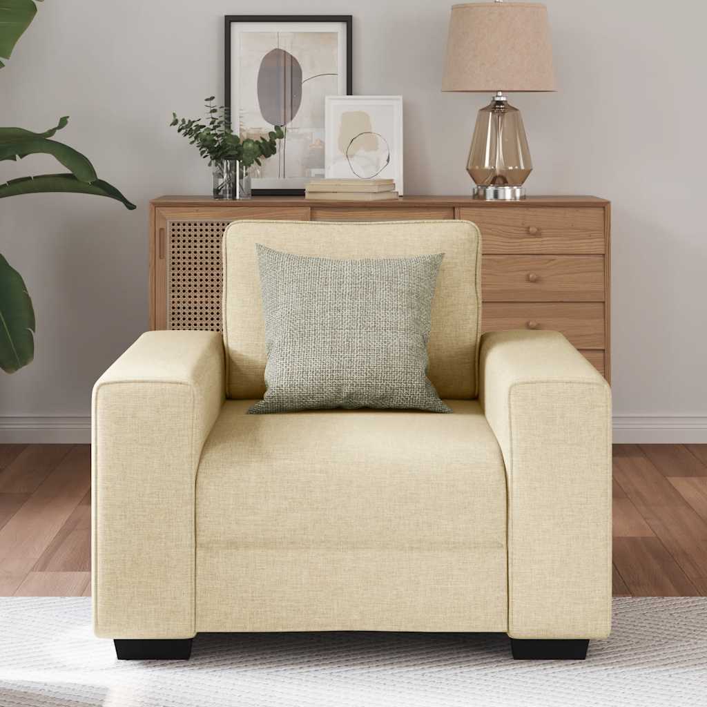 Poltrona Crema 60 cm in Tessuto - homemem39