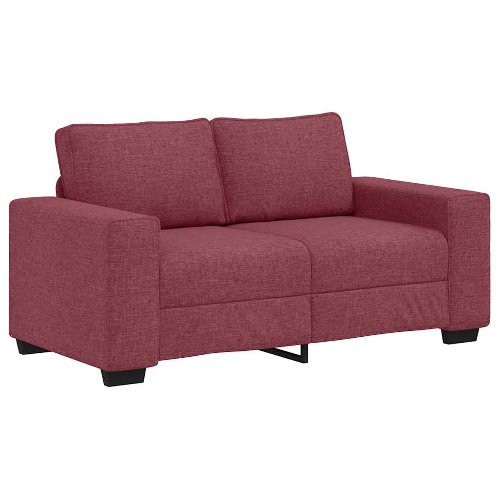 Divano a 2 Posti Rosso Vino 160x77x82 cm in Tessuto | homemem39