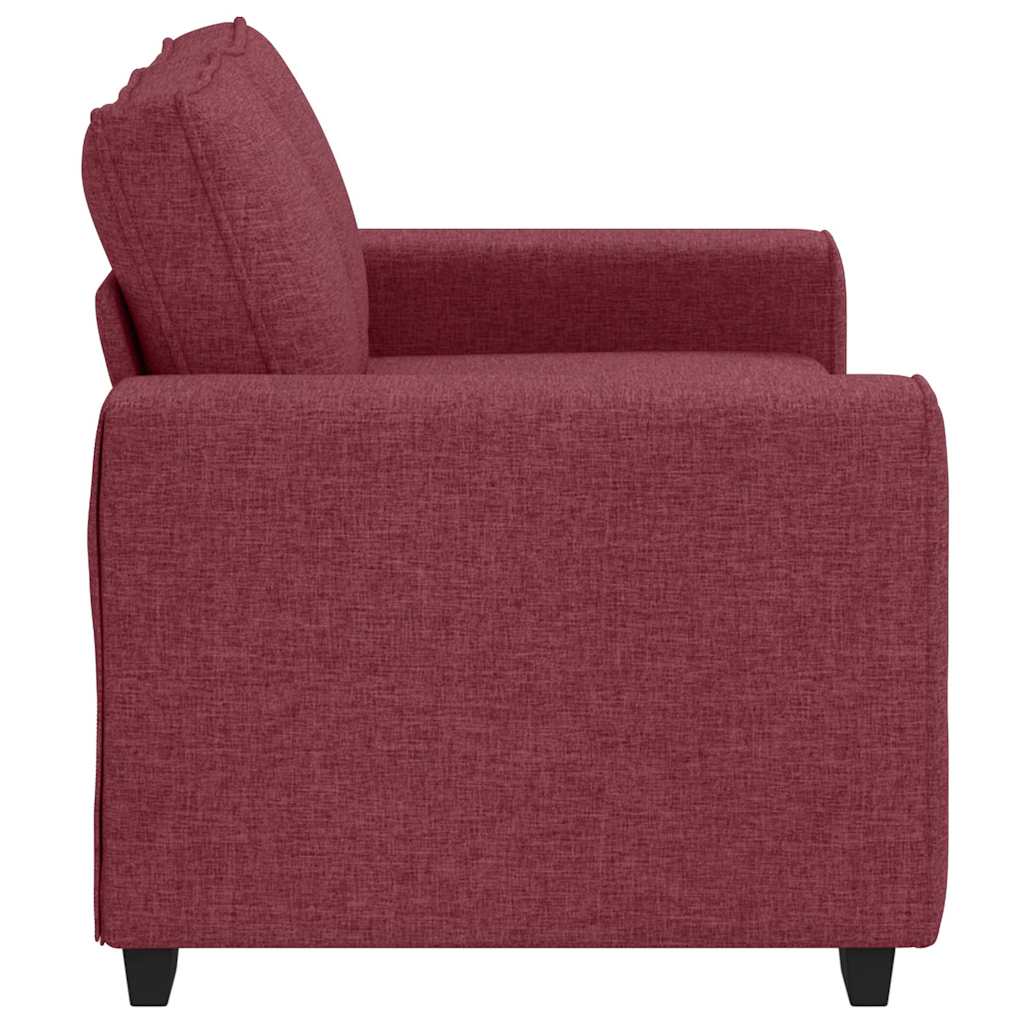 Divano a 2 Posti Rosso Vino 160x77x82 cm in Tessuto | homemem39