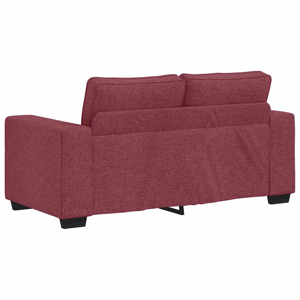 Divano a 2 Posti Rosso Vino 160x77x82 cm in Tessuto | homemem39