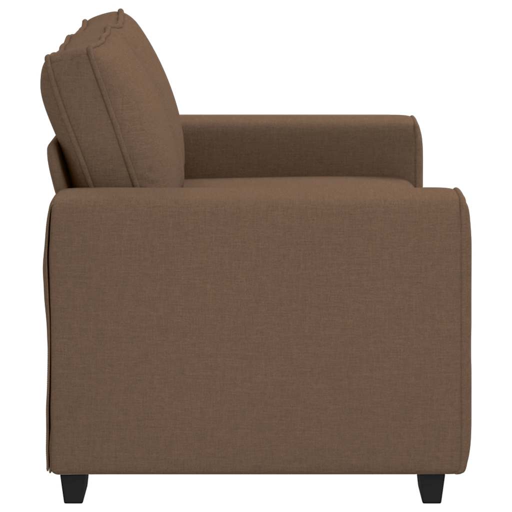 Divano a 2 Posti Marrone 160x77x82 cm in Tessuto | homemem39