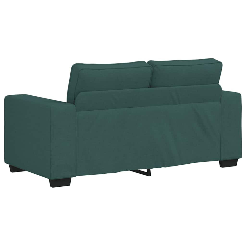 Divano a 2 Posti Verde Scuro 160x77x82 cm in Tessuto | homemem39
