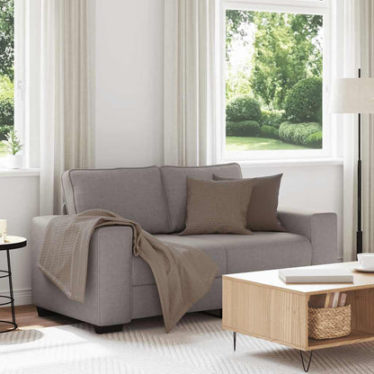 Divano a 2 Posti Tortora 160x77x82 cm in Tessuto | homemem39