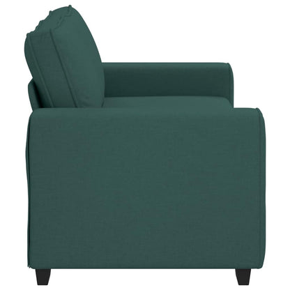 Divano a 2 Posti Verde Scuro 180x77x82 cm in Tessuto | homemem39
