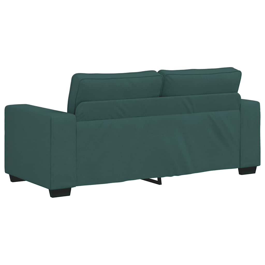 Divano a 2 Posti Verde Scuro 180x77x82 cm in Tessuto | homemem39