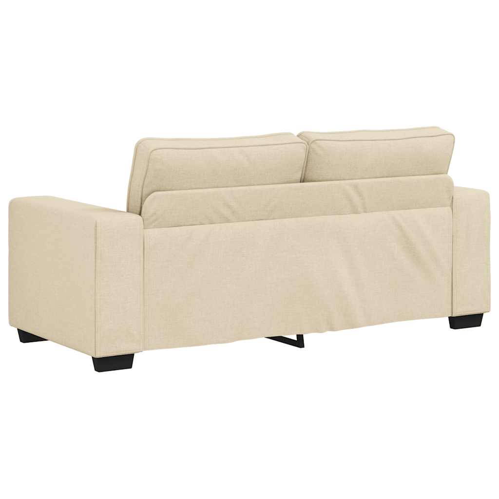 Divano a 2 Posti Crema 180x77x82 cm in Tessuto | homemem39