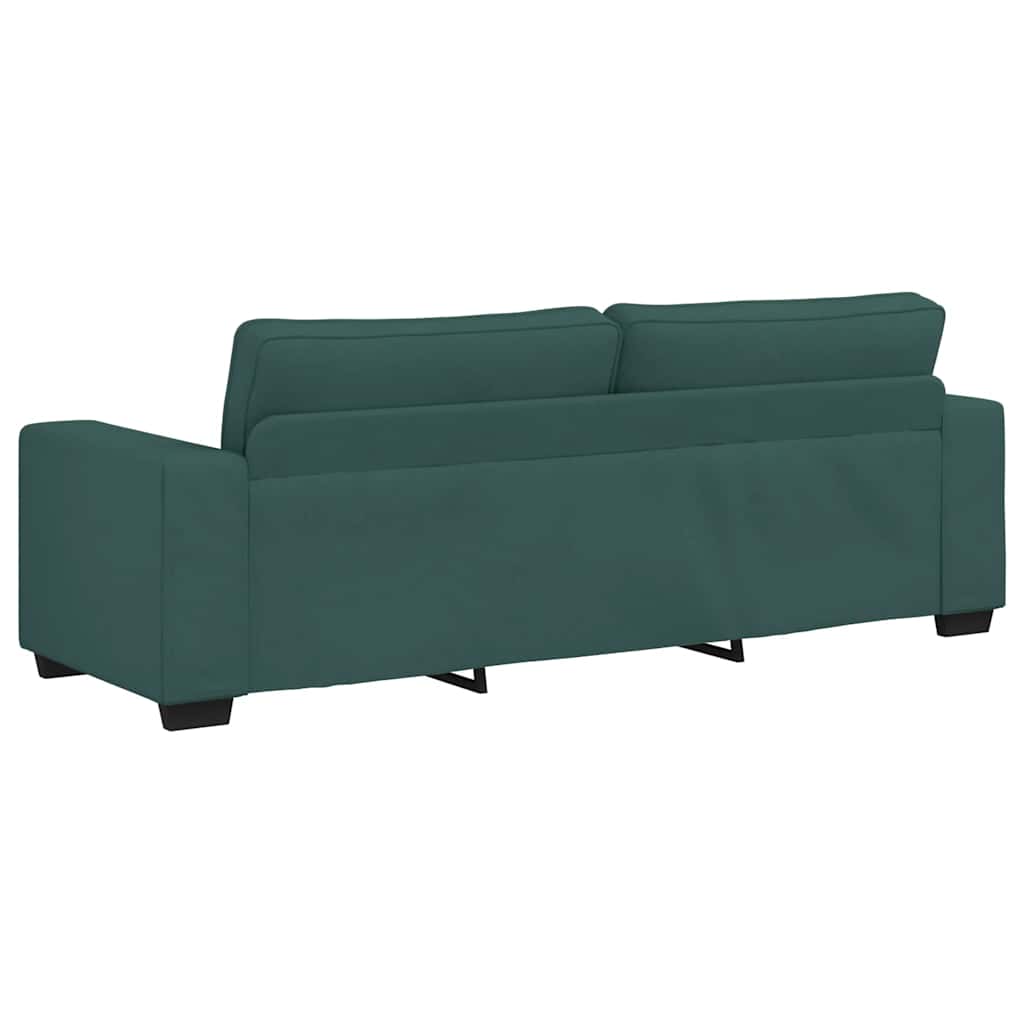 Divano a 3 Posti Verde Scuro 180 cm in Tessuto - homemem39