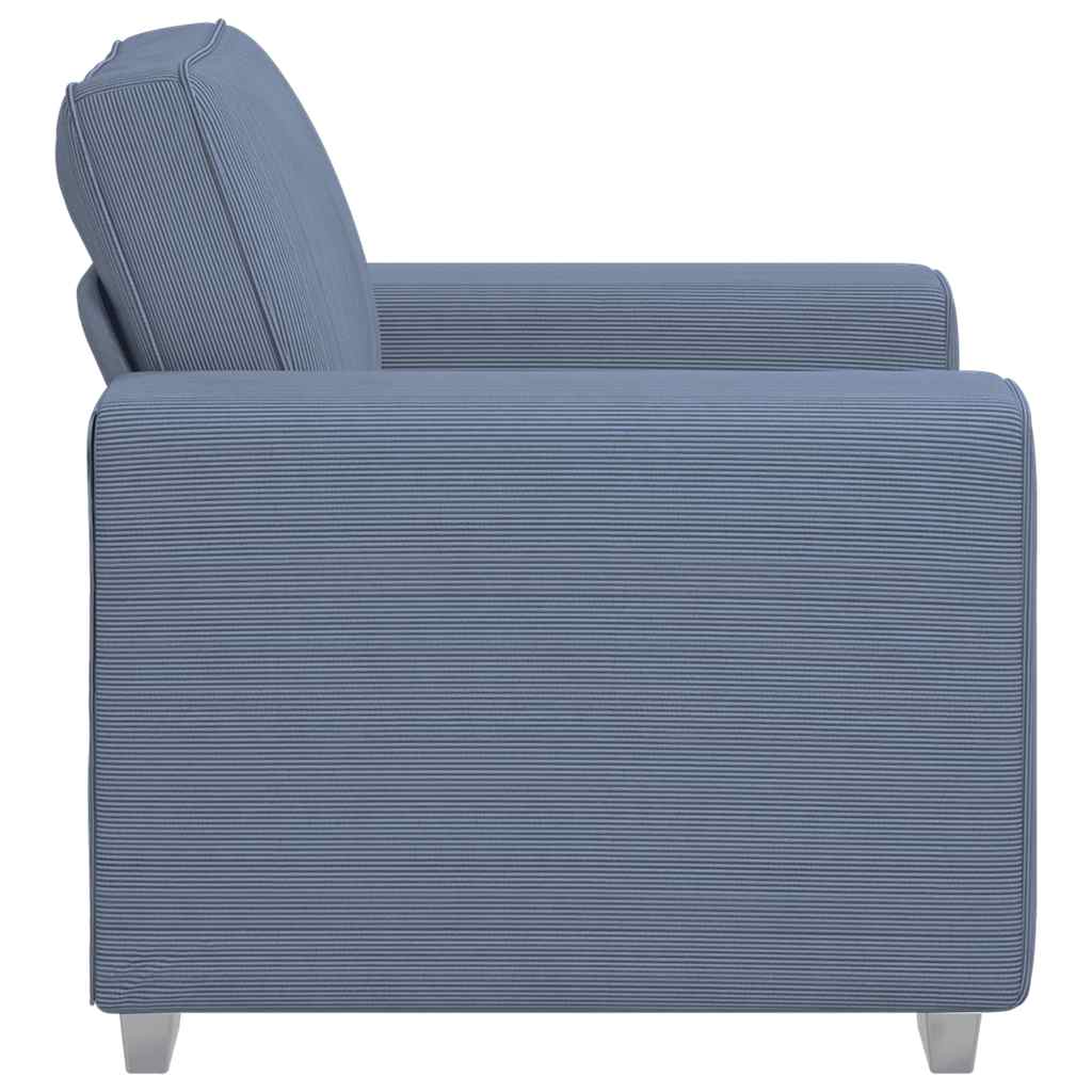 Divano Sedia Blu 100x77x82 cm Tessuto di velluto a coste | homemem39