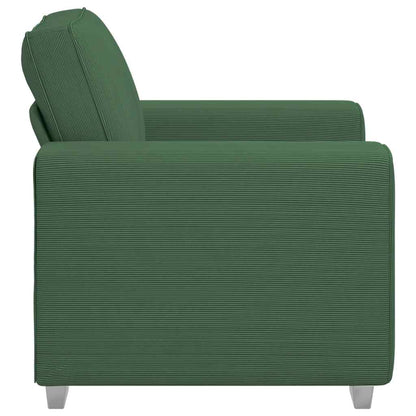 Divano Sedia Verde Scuro 100x77x82 cm Tessuto di Velluto a Coste | homemem39