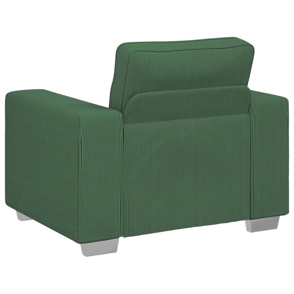 Divano Sedia Verde Scuro 100x77x82 cm Tessuto di Velluto a Coste | homemem39