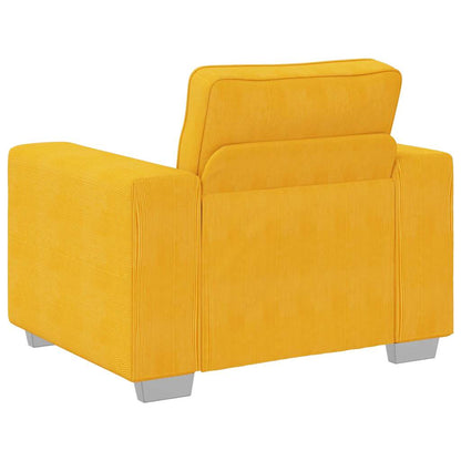 Divano Sedia Giallo Chiaro 100x77x82 cm in Tessuto di Velluto a Coste | homemem39