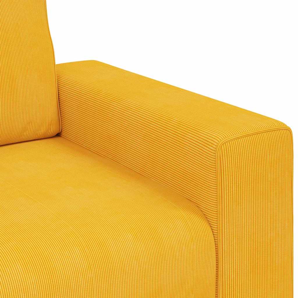 Divano Sedia Giallo Chiaro 100x77x82 cm in Tessuto di Velluto a Coste | homemem39