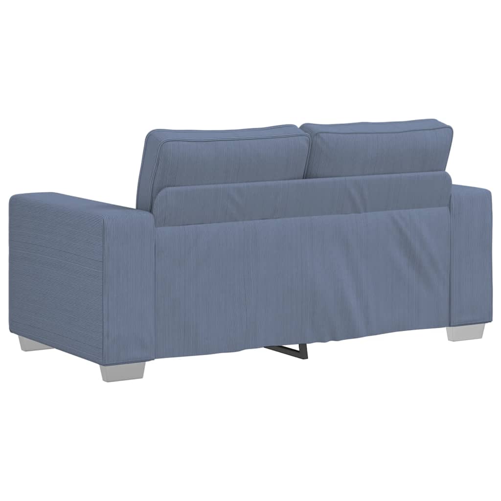 Divano Divanetto Blu 160x77x82 cm Tessuto di Velluto a Coste | homemem39