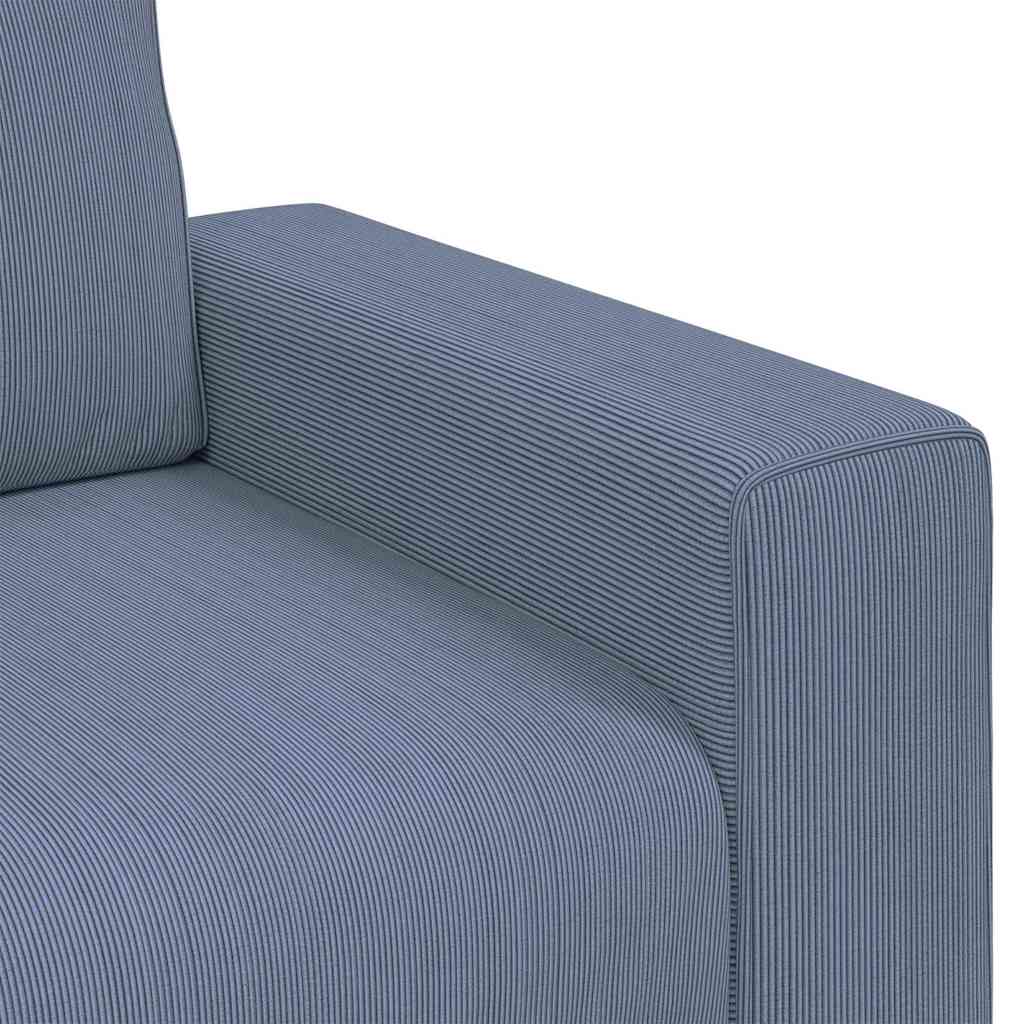Divano Divanetto Blu 160x77x82 cm Tessuto di Velluto a Coste | homemem39