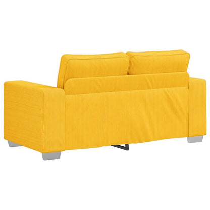 Divano Divanetto Giallo Chiaro 160x77x82cm Tessuto di Velluto a Coste