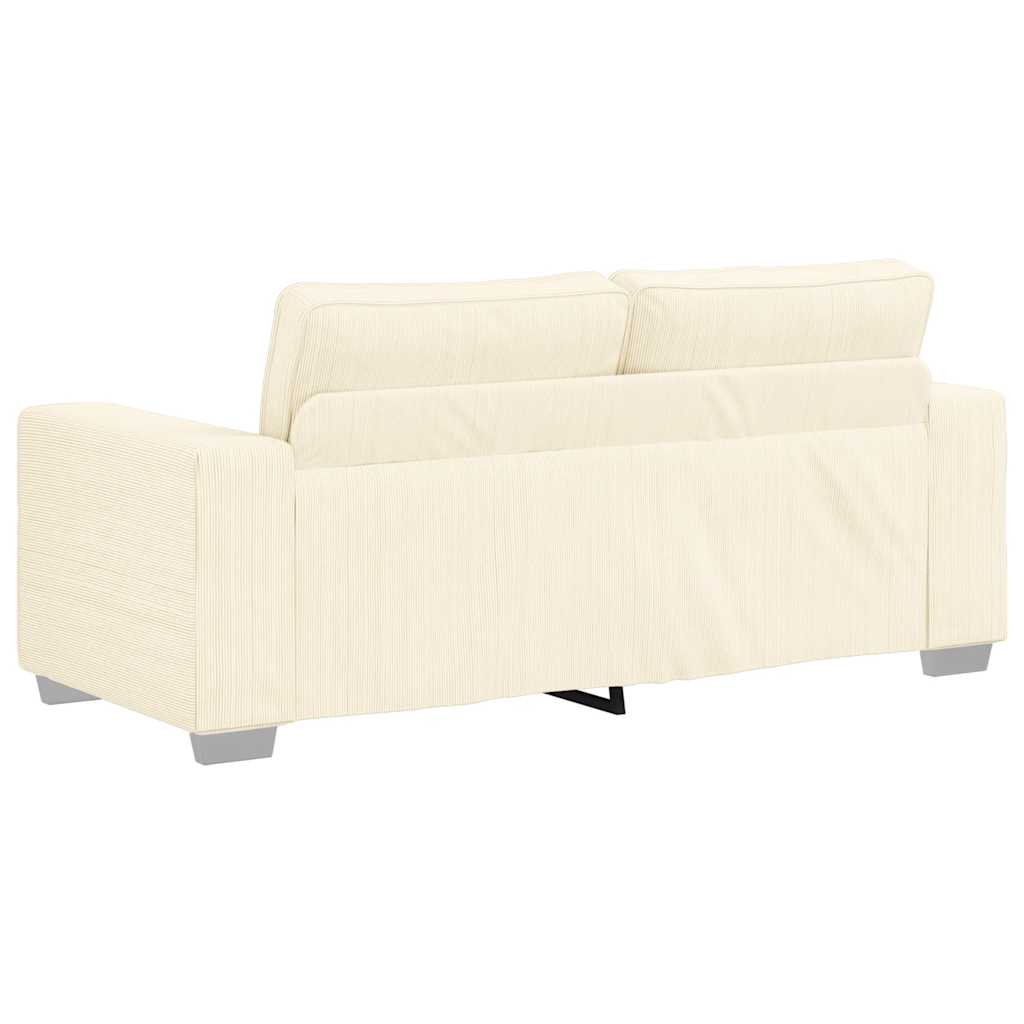 Divano Divanetto Crema 180x77x82 cm Tessuto di Velluto a Coste | homemem39