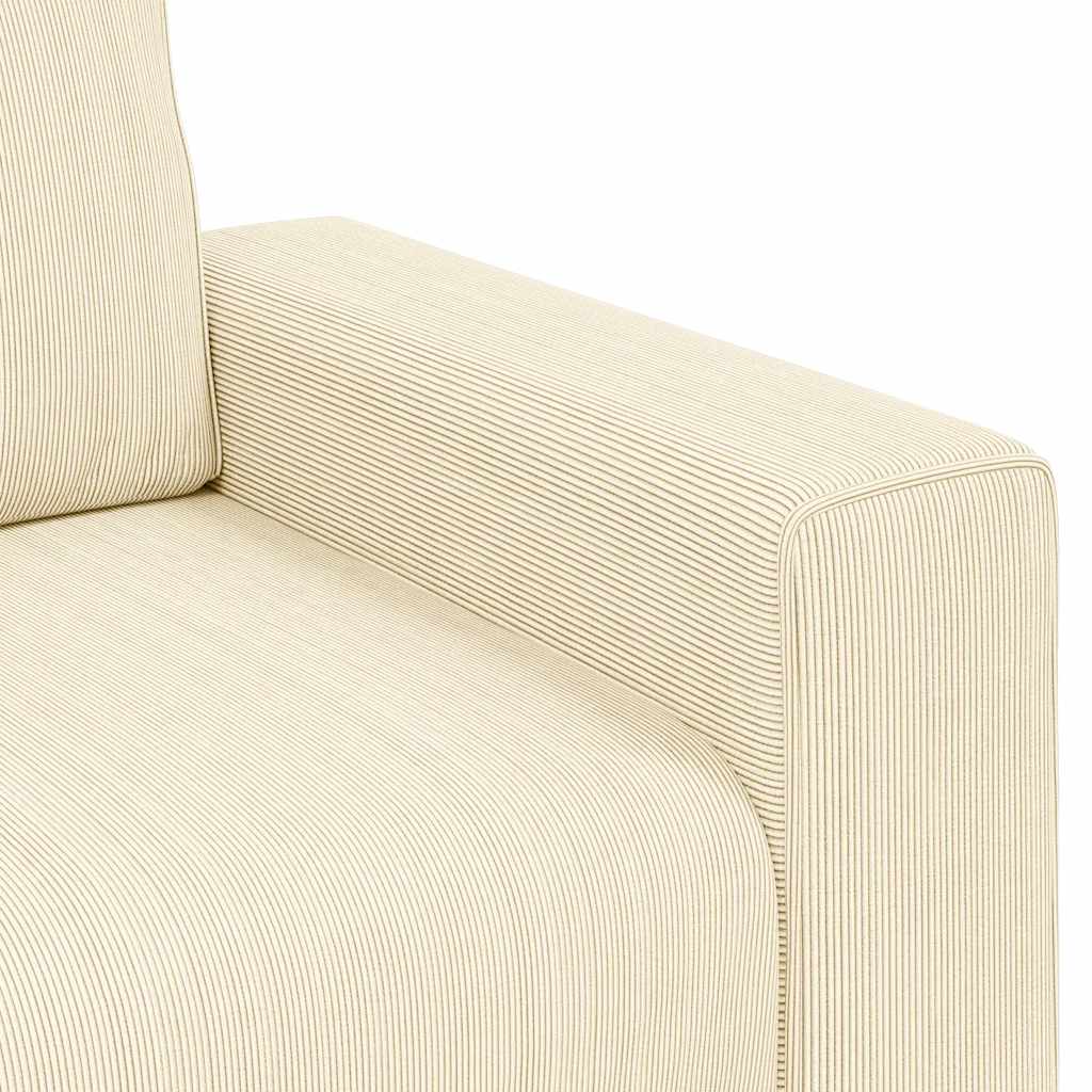 Divano Divanetto Crema 180x77x82 cm Tessuto di Velluto a Coste | homemem39