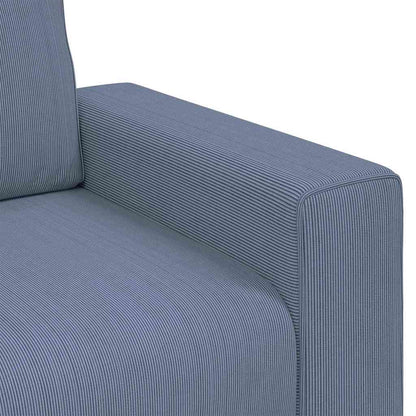 Divano Divanetto Blu 180x77x82 cm Tessuto di Velluto a Coste | homemem39