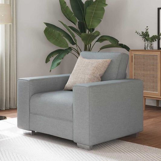 Divano con cuscino Grigio chiaro 100 x 77 x 82 cm Tessuto