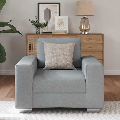 Divano con cuscino Grigio chiaro 100 x 77 x 82 cm Tessuto