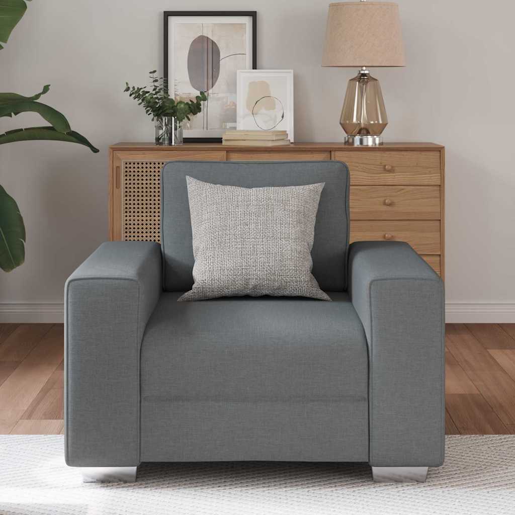 Divano con cuscino Grigio scuro 100 x 77 x 82 cm Tessuto