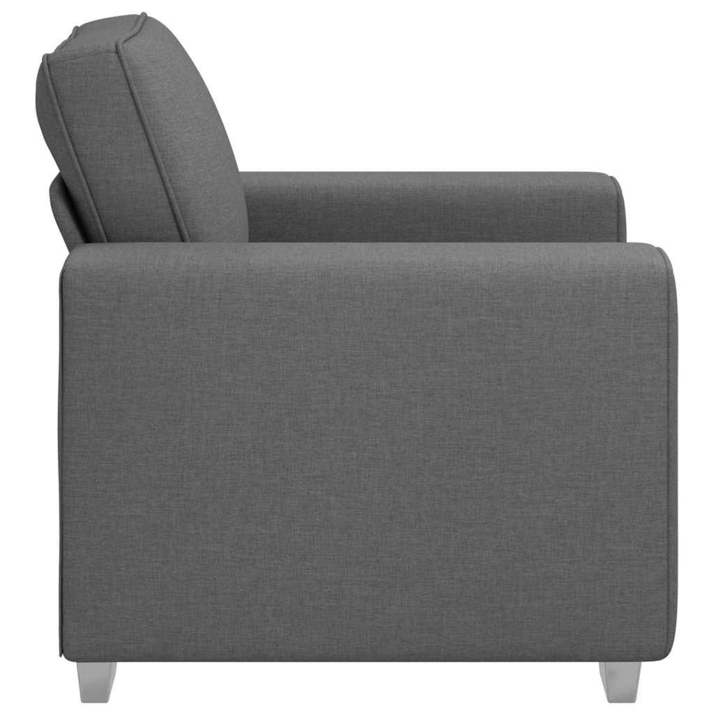 Divano con cuscino Grigio scuro 100 x 77 x 82 cm Tessuto - homemem39