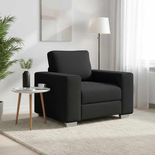 Poltrona Sofa Nero 100 cm Tessuto | homemem39