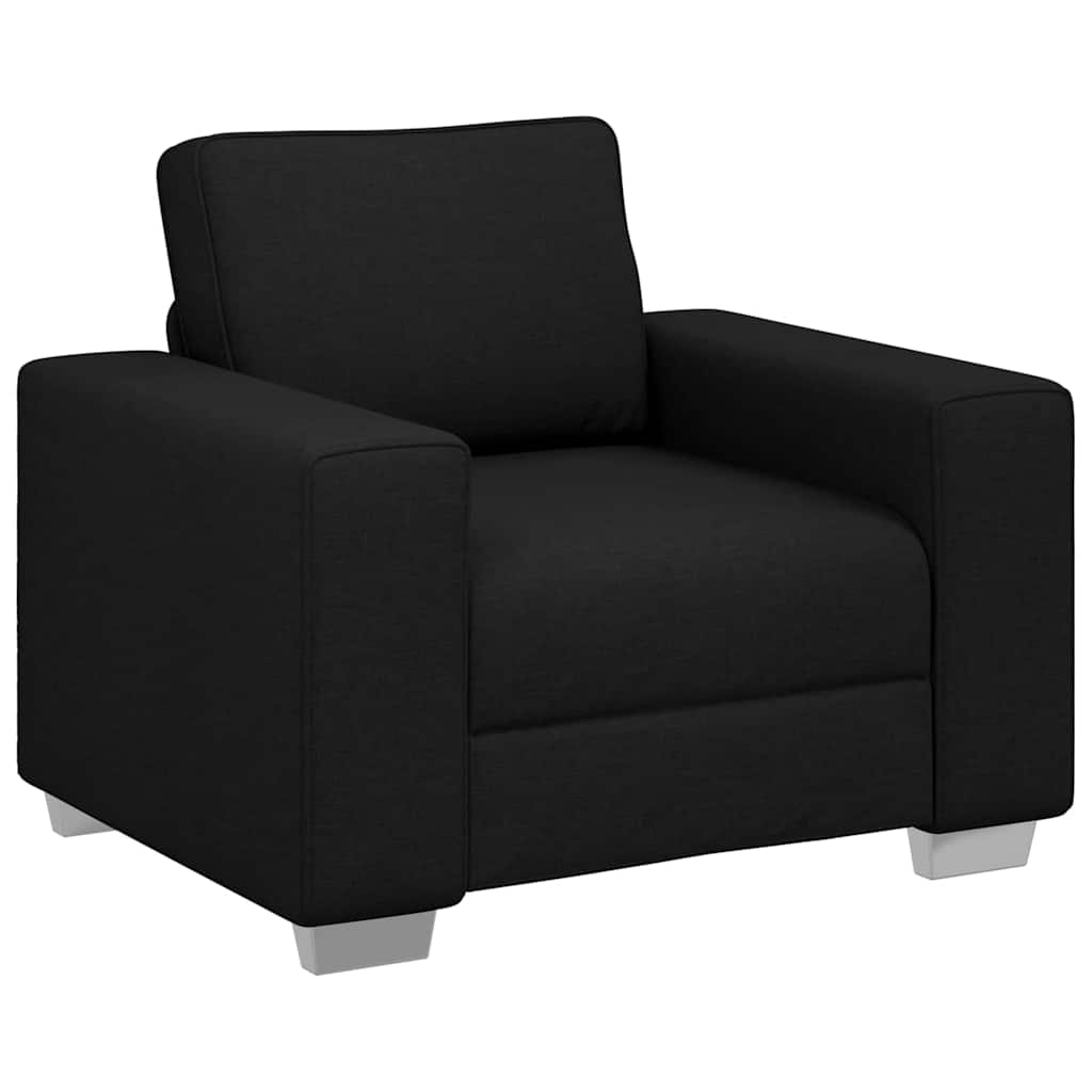 Divano con cuscino Nero 100 x 77 x 82 cm Tessuto
