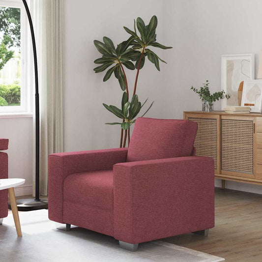 Divano con cuscino Rosso vino 100 x 77 x 82 cm Tessuto - homemem39