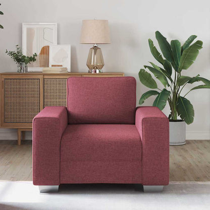 Divano con cuscino Rosso vino 100 x 77 x 82 cm Tessuto - homemem39