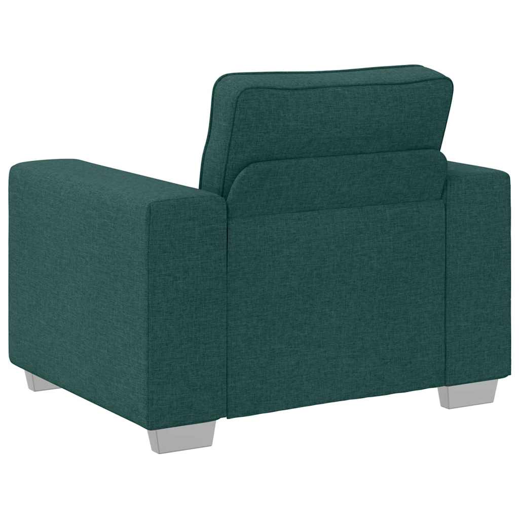 Divano con cuscino Verde scuro 100 x 77 x 82 cm Tessuto