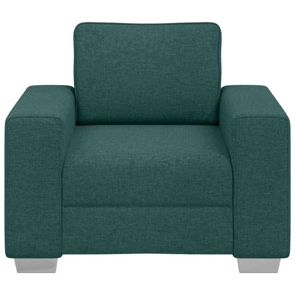 Divano con cuscino Verde scuro 100 x 77 x 82 cm Tessuto