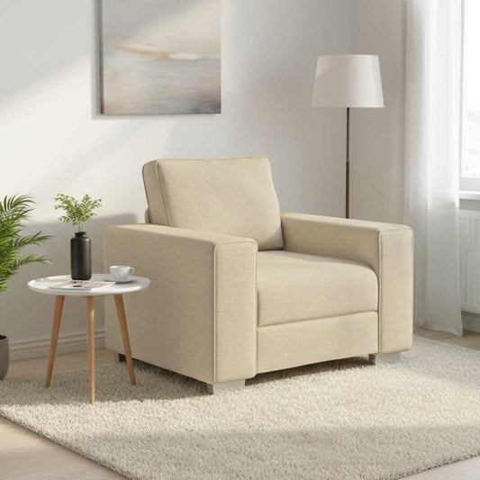 Poltrona Sofa Crema 100 cm Tessuto | homemem39
