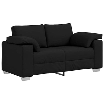 Divano con cuscino Nero 160 x 77 x 82 cm Tessuto
