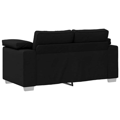 Divano con cuscino Nero 160 x 77 x 82 cm Tessuto