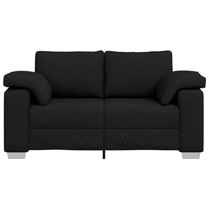 Divano con cuscino Nero 160 x 77 x 82 cm Tessuto