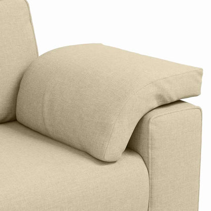 Divano con cuscino Crema 160 x 77 x 82 cm Tessuto