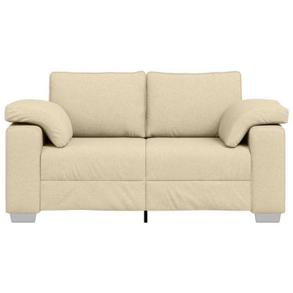 Divano con cuscino Crema 160 x 77 x 82 cm Tessuto