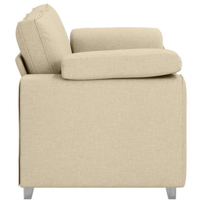 Divano con cuscino Crema 160 x 77 x 82 cm Tessuto