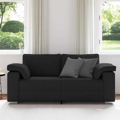 Divano con cuscino Nero 180 x 77 x 82 cm Tessuto