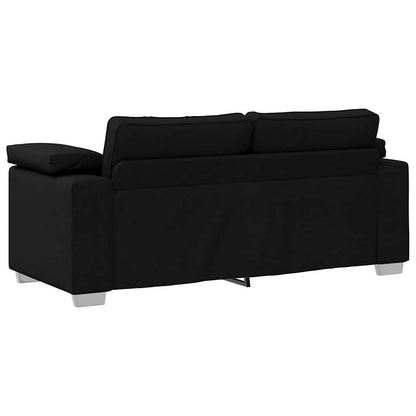 Divano con cuscino Nero 180 x 77 x 82 cm Tessuto