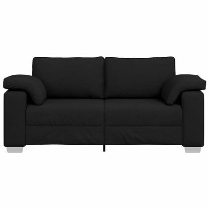 Divano con cuscino Nero 180 x 77 x 82 cm Tessuto