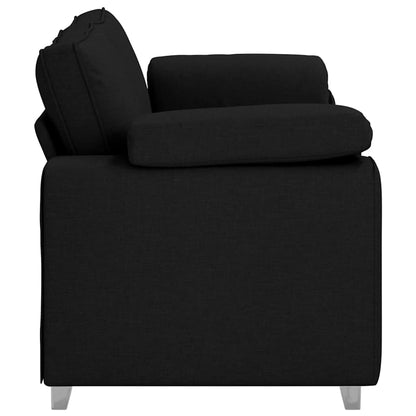 Divano con cuscino Nero 180 x 77 x 82 cm Tessuto