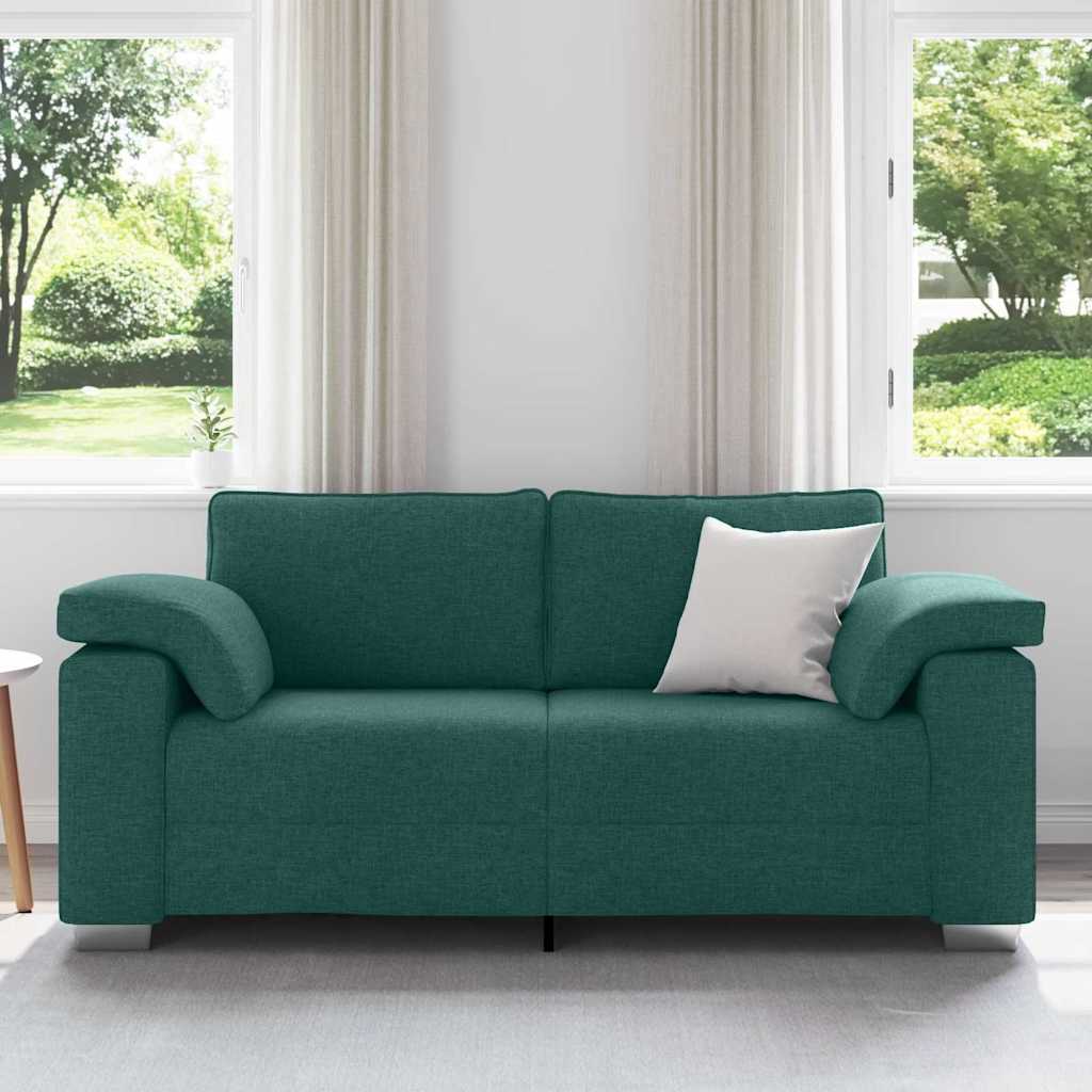 Divano con cuscino Verde scuro 180 x 77 x 82 cm Tessuto