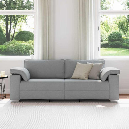 Divano con cuscino Grigio chiaro 219 x 77 x 82 cm Tessuto
