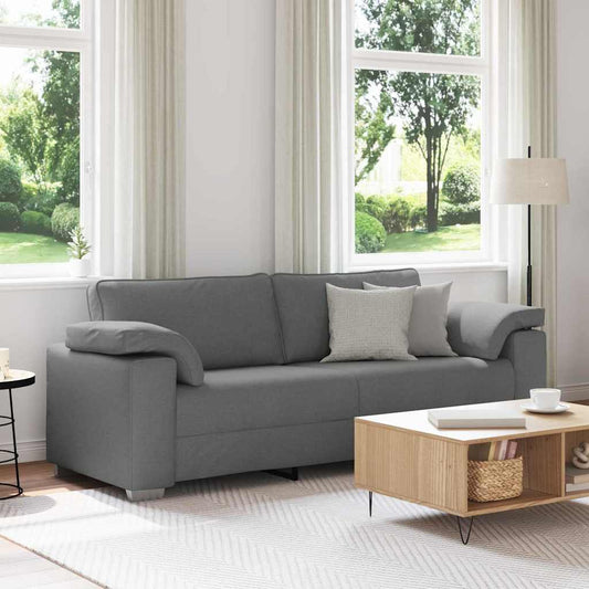 Divano con cuscino Grigio scuro 219 x 77 x 82 cm Tessuto