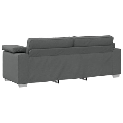 Divano con cuscino Grigio scuro 219 x 77 x 82 cm Tessuto
