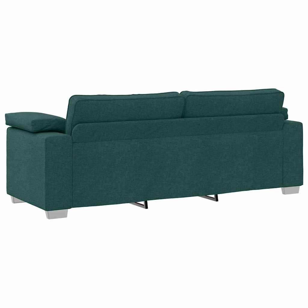 Divano con cuscino Verde scuro 219 x 77 x 82 cm Tessuto