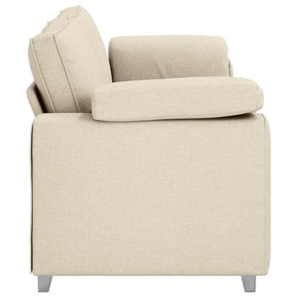 Divano con cuscino con cuscino Beige 219 x 77 x 82 cm Tela