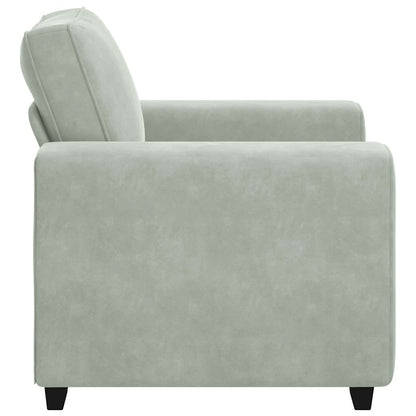 Divano Sedia Grigio Chiaro 60 cm Velluto - homemem39